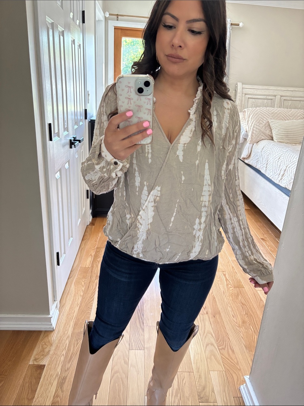 Knox rose tie dye wrap top